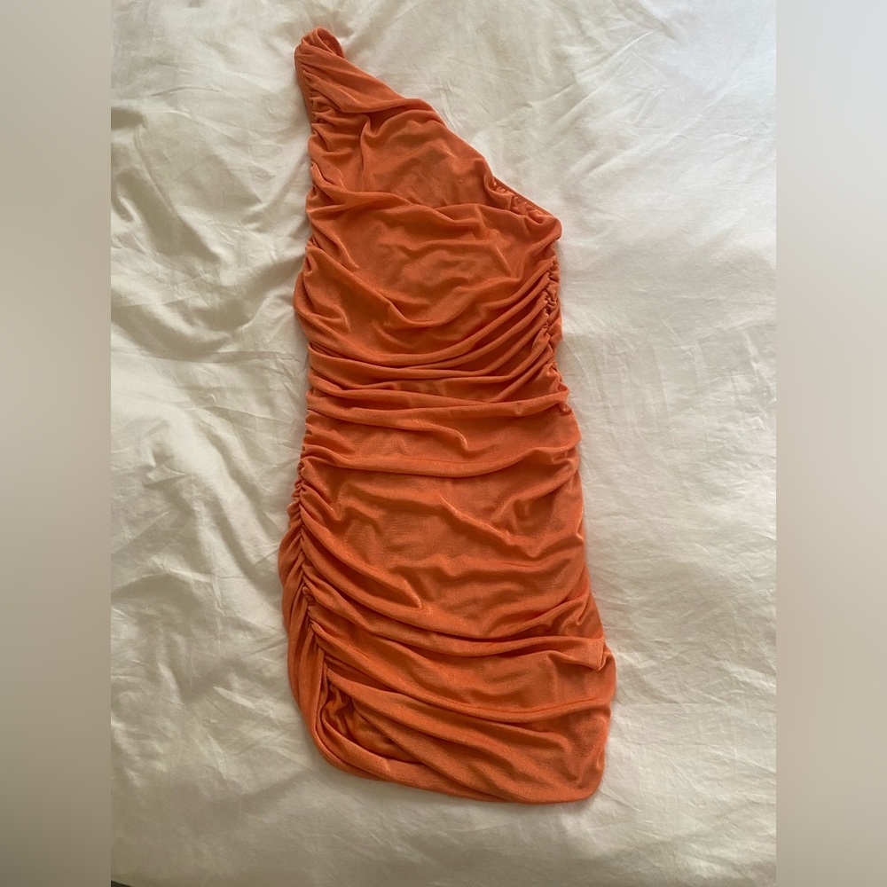 Orange mini dress
